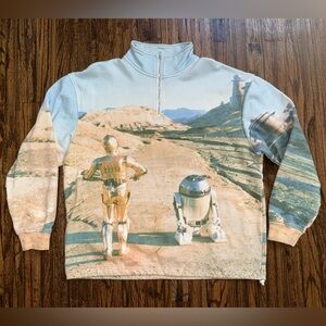 Kith X Star Wars Droids 1/4 Quarter Zip Pullover Sweatshirt Size Large